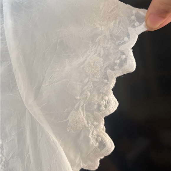 Johnny Was White Sheer Embroidered Tunic - Picture 5 of 10